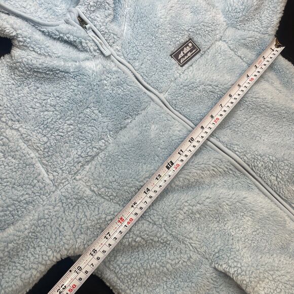 ~ Eddie Bauer KIDS Lg 14 Jacket Teddy Fleece* Blue Powder Light Plush Warm Zip - Picture 8 of 14